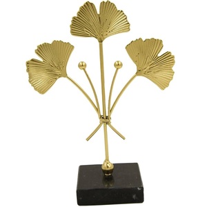 Métal Feuilles Sculpture Feuille Ornement pour Salon Décor Accent Styles Antique Home Decor Traditionnel Showpiece Figurine - Product Image 1