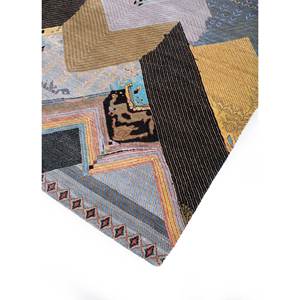 Tapis en laine et soie de bambou noué à la main Weaver Art Reserve Blue Les-5062 pour usage domestique avec motif abstrait - Product Image 1