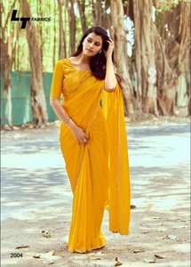 Satén al por mayor con Jharkan Work Saree Collection Catálogo completo disponible a precio mayorista ideal para ropa de fiesta - Product Image 3