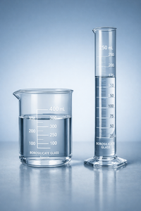 Vaso Medidor de Vidrio Transparente de Borosilicato Alto 3.3 de 100 ml con Escala Impresa Clara para Uso en Laboratorio Químico, Garantía de 3 Años - Product Image 4