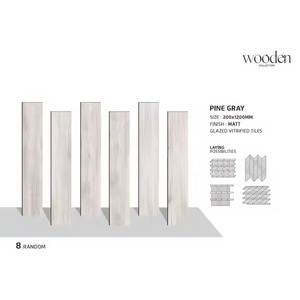 Fabricants de l'usine du Shandong Carreaux de salle de bain en céramique et porcelaine 20x120cm Planches de bois 200x1200mm Carrelage de sol - Product Image 1