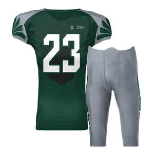 Uniforme de football américain professionnel respirant avec logo personnalisé, taille plus, manches courtes pour hommes, 100% polyester, haute qualité, OEM - Product Image 2