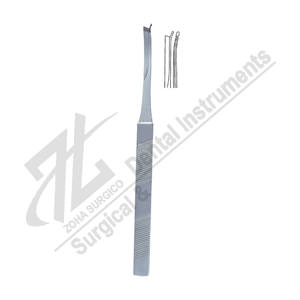 Silver Nose <b>Chisel</b> 18cm <b>Curved</b> Right Ergonomic stainless steel dual satin finish Basis Surgical Instrument manufacturer Pakistan - Product Image 1