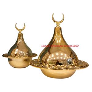 Cuenco con fecha de Metal martillado hecho a mano con luna creciente, cuenco para servir postres Vintage para Ramadán y Eid Mubarak, decoración del hogar - Product Image 6