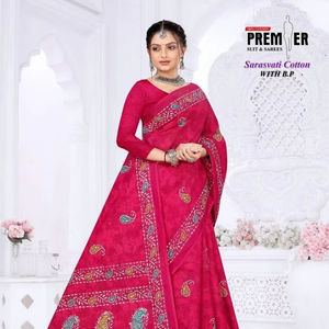 Sarees de algodón informales de calidad de exportación, tela transpirable de secado rápido para fiestas, pedidos a granel disponibles, envío internacional - Product Image 1