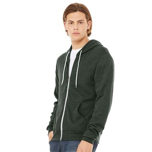 Sweat à capuche Bella Canvas unisexe léger 300g coupe-vent en molleton écologique 100% coton avec fermeture éclair intégrale - Product Image 5