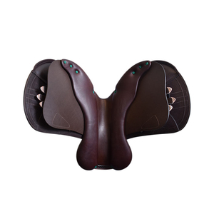 Selle de cheval western en cuir de qualité supérieure avec siège rembourré, sangles d'étriers réglables, design durable pour une utilisation confortable à l'équitation - Product Image 3