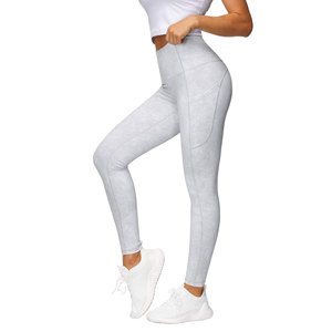 Women's Polyester Spandex Yoga Exercise <b>Leggings</b> with Pocket Comfortable Fitness Pants - Product Image 5