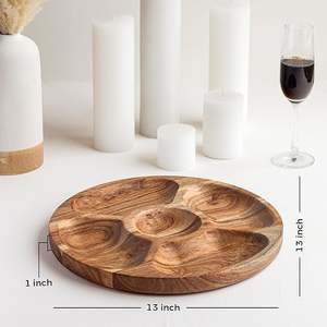 Plateau de service en bois à usages multiples fabriqué par OEM pour le petit-déjeuner, le déjeuner et le dîner, adapté aux occasions intérieures et extérieures - Product Image 4