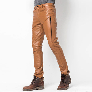 Pantalon en cuir taille haute décontracté pantalon en cuir fermeture éclair pantalon en cuir PU Service OEM personnalisé - Product Image 2