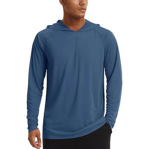 Sudadera con Capucha de Manga Larga para Hombre, con Cordón Ajustable, Transpirable, de Secado Rápido, Ecológica, de Poliéster/Algodón - Product Image 1