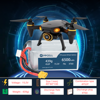 Baterai Drone UAV 6500mAh 4S2P 70C 15.2V Tegangan Tinggi untuk Baterai Drone Pemetaan