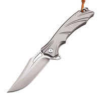 Couteau de poche de survie en plein air en acier M390 de nouvelle conception 2026, OEM et ODM, couteau pliant EDC avec manche en alliage de titane TC4