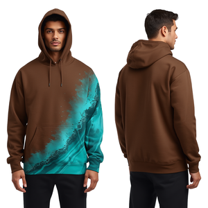 Sweat à capuche imprimé en coton épais de qualité supérieure, coupe décontractée, pull tendance, vêtements OEM ODM, directement de l'usine - Product Image 3