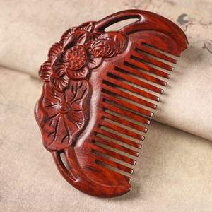 STYLING Peigne à cheveux fait à la main avec manche en bois pour salon de l'Inde Peigne en bois en gros pour usage commercial à vendre en vrac - Product Image 3