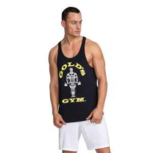 <b>Black</b> Mens Bodybuilding Stringer Tank Top | Organic Cotton Gym <b>Vest</b> | Sleeveless Workout Shirt | Muscle Fit Training Tank Top - Product Image 1