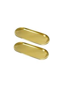 Bandeja de Servir de Latón Dorado Pulido, Diseño Moderno, Ideal para Bodas, Regalos de Ramadán, Fiestas, Entretenimiento, Decoración de Mesa Premium - Product Image 1