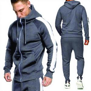 Survêtement personnalisé de haute qualité à fermeture éclair pour hommes combinaison de survêtement en molleton flexible avec impression du logo - Product Image 1