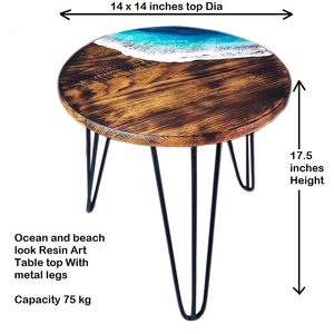 Muebles decorativos para el hogar y el hotel con estilo, artesanía de madera, epoxi Vintage y artesanía de madera, mesas auxiliares para sala de estar a la venta - Product Image 6