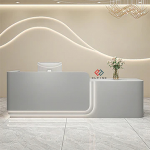 Salon de coiffure, meilleures ventes, bureau de réception de style européen avec lumière LED cinq étoiles en pierre de marbre, vente en gros - Product Image 5