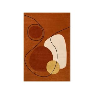 Collection de tapis de designer contemporains Tapis modernes en peluche de haute qualité brodés à poils plats, élégants et résistants aux taches en laine - Product Image 1