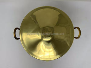 Elegante plato de buffet de catering Color dorado con soporte dorado Los mejores accesorios de cocina y restaurante de acero inoxidable Venta caliente - Product Image 2