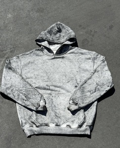 Custom Sunfade Solid 100% Cotton Vintage Wash Oversized Regular <b>Pullover</b> Hoodie for <b>Men</b> - Product Image 3