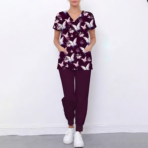 Ensembles de gommage à sublimation tissé sur mesure, antibactérien à séchage rapide et léger pour utilisation hospitalière pour femmes - Product Image 1