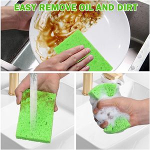 Esponjas de Cocina de Poliéster Comprimidas, Ecológicas, Duraderas, de Alta Absorción de Agua, Reutilizables, Antiarañazos, para Manualidades Infantiles - Product Image 4