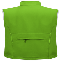 Veste sans manches décontractée à col montant, fermeture éclair, coupe ajustée, en softshell uni