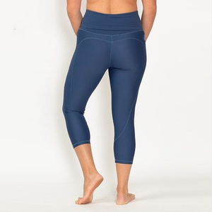 Legging de Yoga Capri pour femmes, taille haute, Sexy, décontracté, en Polyester et Spandex, personnalisé, de qualité supérieure, bleu marine, nouvelle collection - Product Image 4
