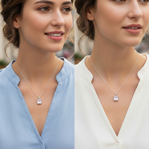 จี้เงินแท้ 925 ชุบเงิน รูปทรงสี่เหลี่ยม ประดับด้วยพลอยมูนสโตนสีรุ้ง สำหรับทำเครื่องประดับ หินประจำเดือนมิถุนายน - Product Image 6