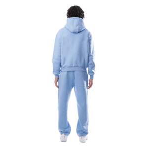 Ropa informal con logotipo personalizado 100% algodón apilado pantalón de chándal y cremallera Sudadera con capucha Jogging Chándal para hombres - Product Image 2