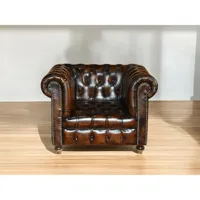 Haute Européenne Tufté Chesterfield Simple Deux Places Canapé Buff En Cuir pour Salon Appartement Centre Commercial Ferme Jambes Pas Cher