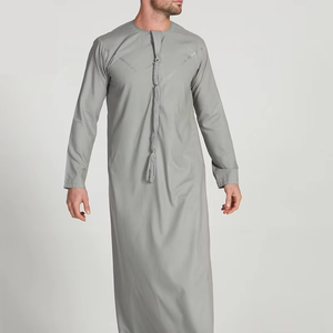Nouveauté Robe musulmane Vêtements décontractés unis personnalisés en gros Vêtements islamiques tendance pour hommes Thobes Taille adulte - Product Image 5