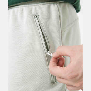 Bermudas informales de mezcla de algodón y cintura media para hombre, OEM, cierre de cintura elástica, patrón sólido, tela de lona tejida - Product Image 4