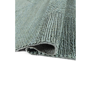 พรมปูพื้นทำมือสีน้ำเงินลายทอแบนจากปอกระเจา Nomadic Threads รุ่น PDJT-242 สำหรับบ้าน รถยนต์ รูปทรงสี่เหลี่ยมผืนผ้า ลายแบบนามธรรม เหมาะสำหรับห้องนั่งเล่นและทางเดิน - Product Image 2