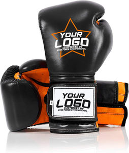 Venta al por mayor de guantes de boxeo con logotipo personalizado MMA para soporte de muñeca con velcro, velcro, material de cuero impermeable para entrenamiento Sanda - Product Image 6