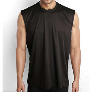 Camiseta sin mangas informal para correr para hombre, algodón transpirable, equipo de entrenamiento para gimnasio, logotipo personalizado, talla XL, deportes al aire libre, tejido antiretráctil - Product Image 1