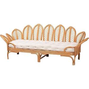 Loften Modern Style Bohemian Light Honey <b>Rattan</b> <b>Daybed</b> for Outdoor Leisure Poolside Courtyard Park Vietnam - Product Image 1