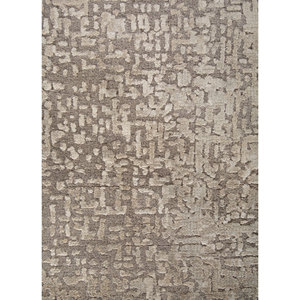 Entropy <b>Grey</b> & Black Hand Knotted Wool & Bamboo Silk Rug Abstract Pattern for Home Use-Model 1502(Fr) - Product Image 3