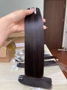 Os de luxe droit 100% cheveux humains vietnamiens prix de gros Super Double dessiné Machine trame cheveux - Product Image 2