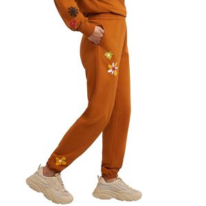 Pantalones de chándal de algodón estampados para mujer Joggers de mujer con ajuste relajado Pantalones de gimnasio de lana Lisa Estilo frontal plano de invierno - Product Image 5