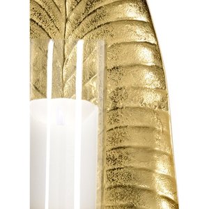 Modern Design Handmade Aluminum Leaf <b>Taper</b> <b>Candle</b> Holder with Gold Plated Glass Votive Customized Logo for Christmas - Product Image 2