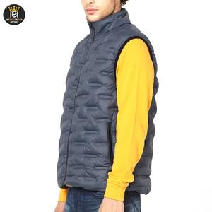 Gilets matelassés imperméables et respirants pour hommes, style à fermeture éclair, avec capuche, en toile personnalisable, collection automne-hiver, vente en gros - Product Image 3