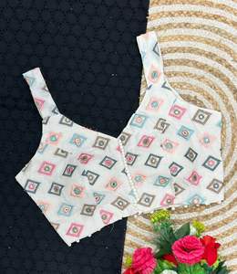 Blusa Étnica de Algodón Cambray Puro para Mujer, Estilo India y Pakistán, para Uso Diario/Fiestas, Lista para Usar - Product Image 4