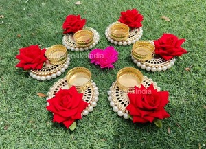 Diya floral fait à la main décoration de la maison Diya Diwali cadeau nouvel an cadeaux de noël décoration de la maison lumière Ganpati décoration - Product Image 2