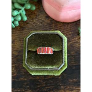 แหวนแฟชั่นเงินสเตอร์ลิงประดับโอปอลนาวาโฮชุบทองคำสีกุหลาบ - Product Image 4