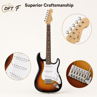 DFTF Factory Price 39 Inch Colorful Electric Guitar Solid Body Various Colors Musical Instrument for Student Beginners