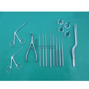 ชุดเครื่องมือผ่าตัดหู คอ จมูก พรีเมียม ลดราคาพิเศษ 16 ชิ้น ประกอบด้วย คีมตักหู คีมปากจระเข้ ห่วงคล้องหู ท่อใส่หู อุปกรณ์ผ่าตัดจมูก หู คอ จมูก - Product Image 6